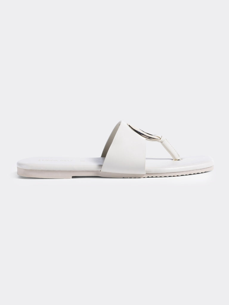 LUNA BLU Ivory Thong Sandals