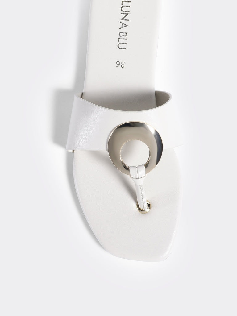 LUNA BLU Ivory Thong Sandals