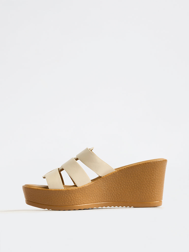 LUNA BLU Ivory Multi-Strap Sandals