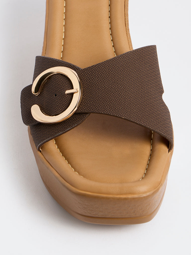 LUNA BLU Brown Heel Sandals