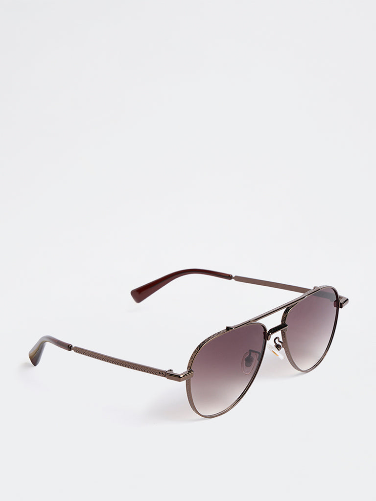 Westside Accessories Purple Aviator Sunglasses - Comes with a Pouch and Cleaning Cloth