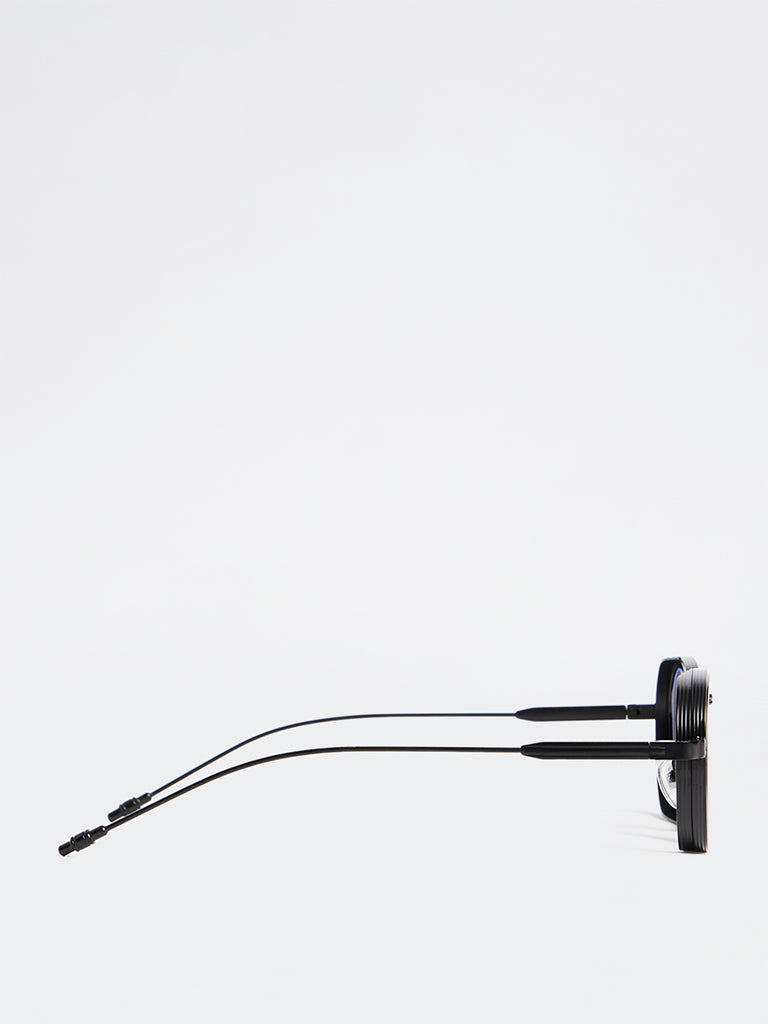 Westside Accessories Black Rectangular Sunglasses - Comes with a Pouch and Cleaning Cloth