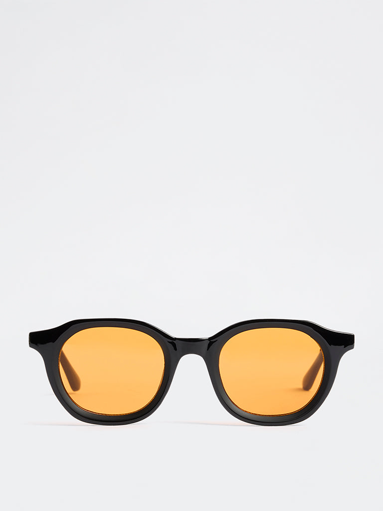 Westside Accessories Black Round Sunglasses - Comes with a Pouch and Cleaning Cloth