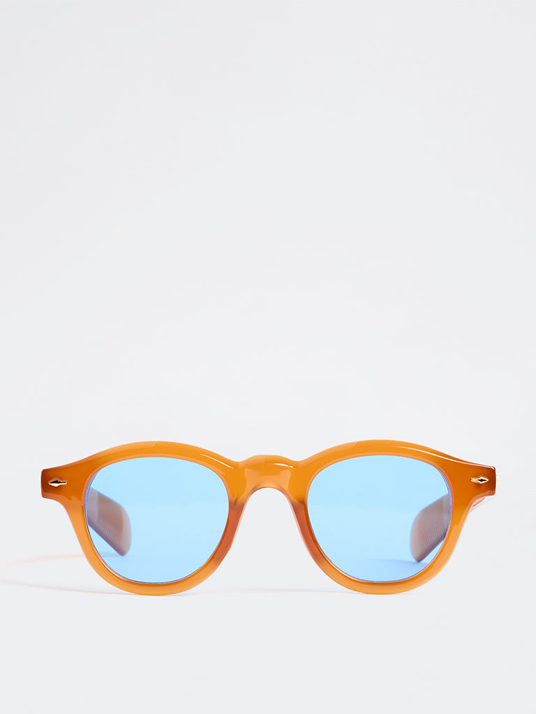 Westside Accessories Orange Round Sunglasses - Come with a Pouch and Cleaning Cloth