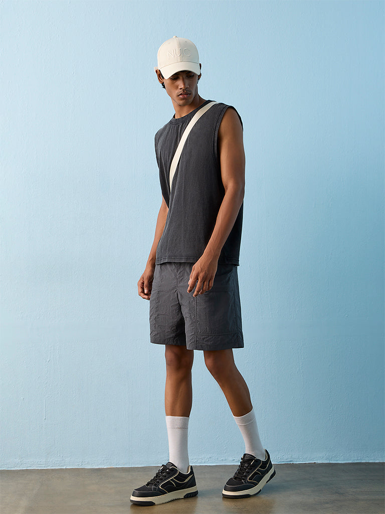 Nuoflexx Charcoal Relaxed-Fit Shorts