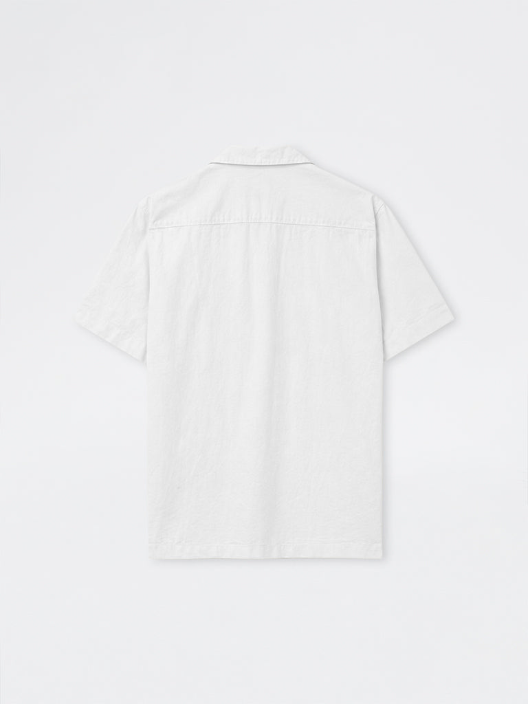 Nuon Off-White Printed Relaxed-Fit Cotton Shirt
