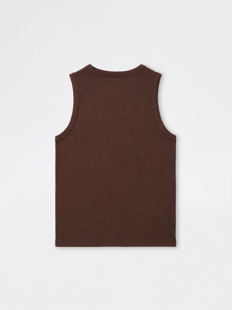 Nuon Brown Ribbed-Textured Relaxed-Fit Cotton-Blend T-Shirt