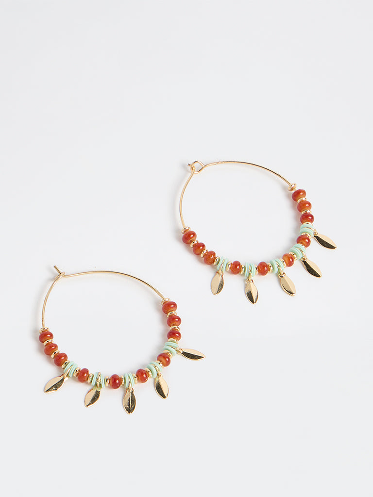 Westside Accessories Multicolour Beaded Hoop Earrings
