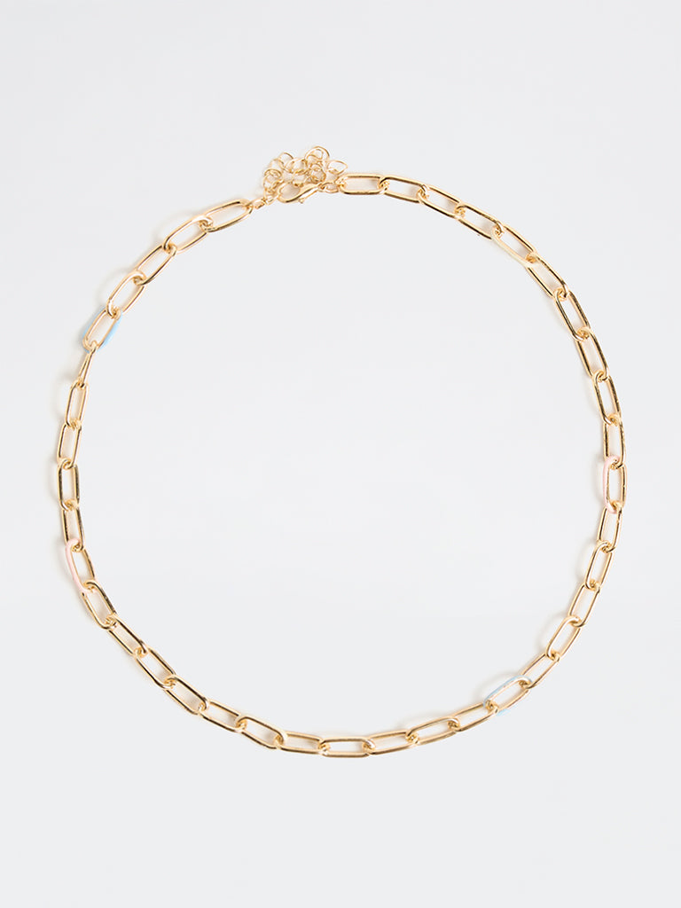 Westside Accessories Gold Chin Link-Detailed Necklace