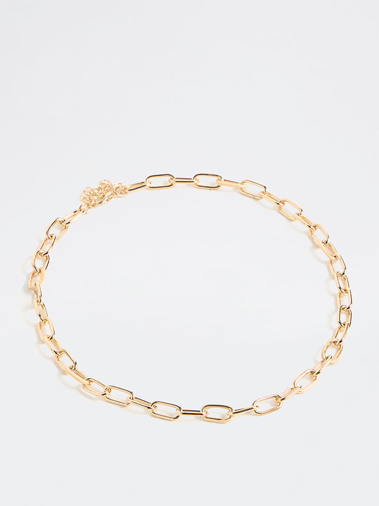 Westside Accessories Gold Chin Link-Detailed Necklace