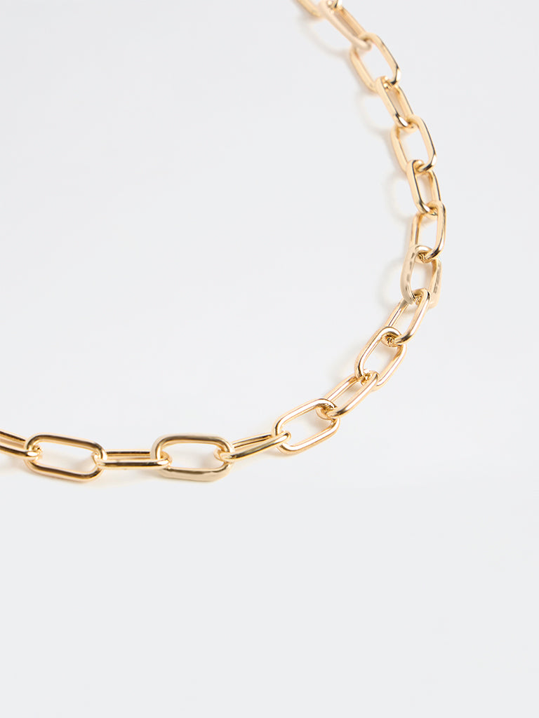 Westside Accessories Gold Chin Link-Detailed Necklace