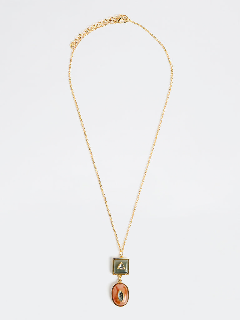 Westside Accessories Multicoloured Pendant-Detailed Chain Necklace