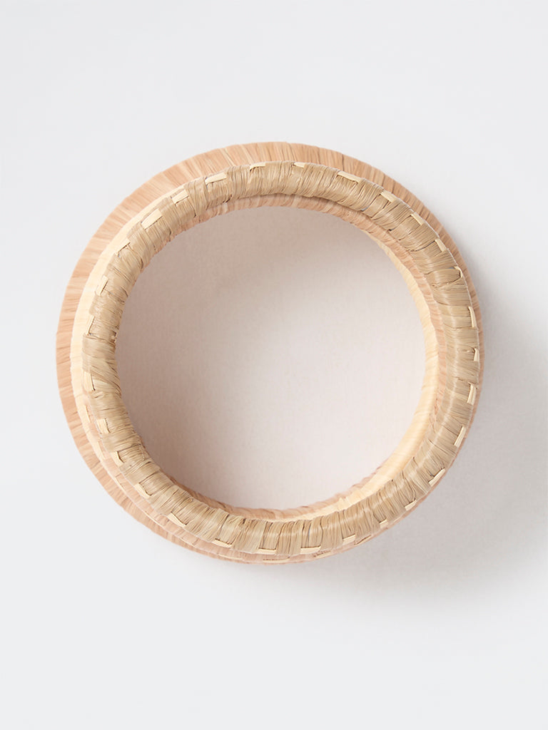 Westside Accessories Beige Raffia Bangles - Pack of 4