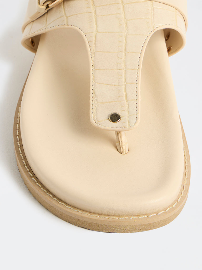 LUNA BLU Ivory Thong Sandals