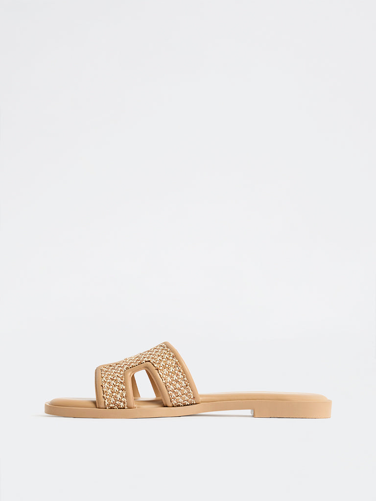 LUNA BLU Light Beige Slides