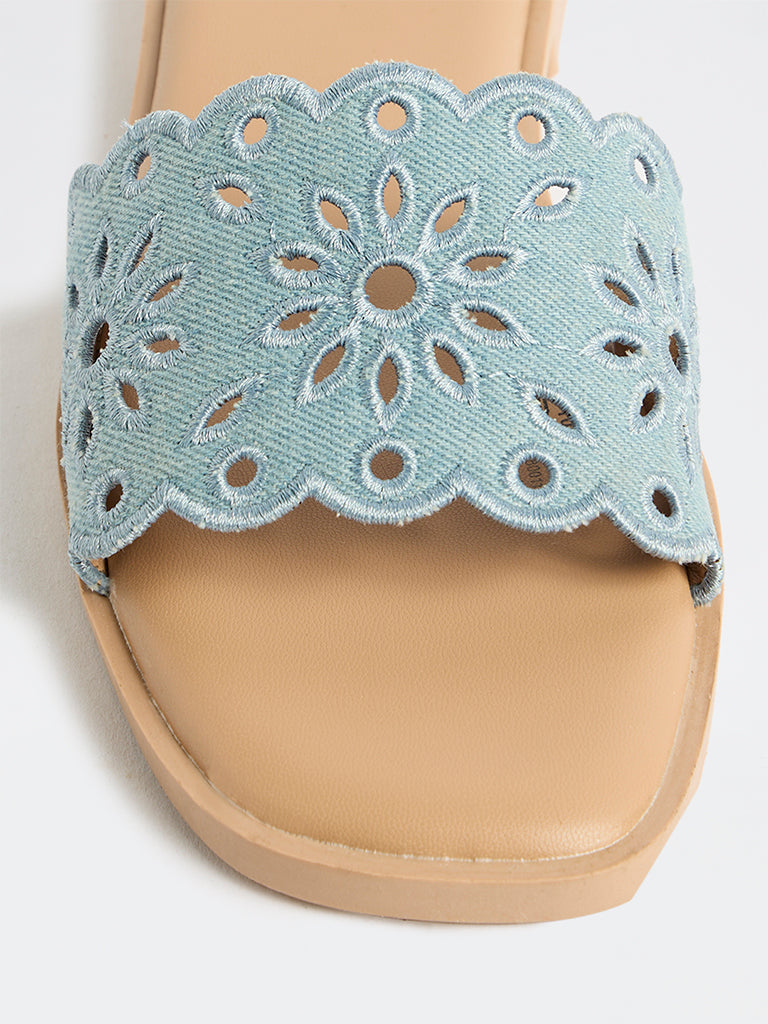 LUNA BLU Blue Slides