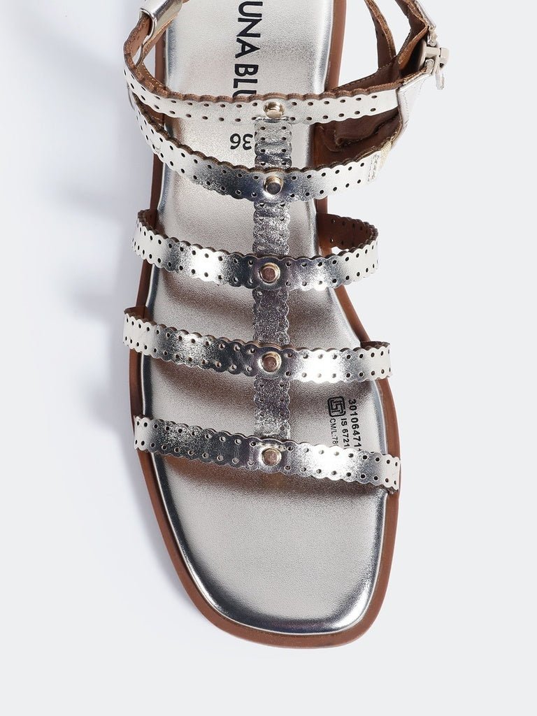 LUNA BLU Gold Flat Sandals
