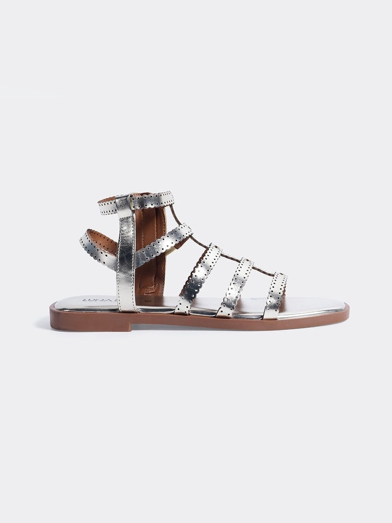 LUNA BLU Gold Flat Sandals