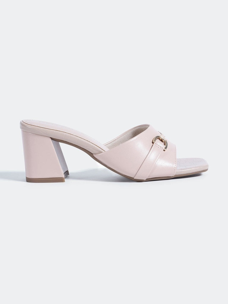 LUNA BLU Blush Block Heel Mules