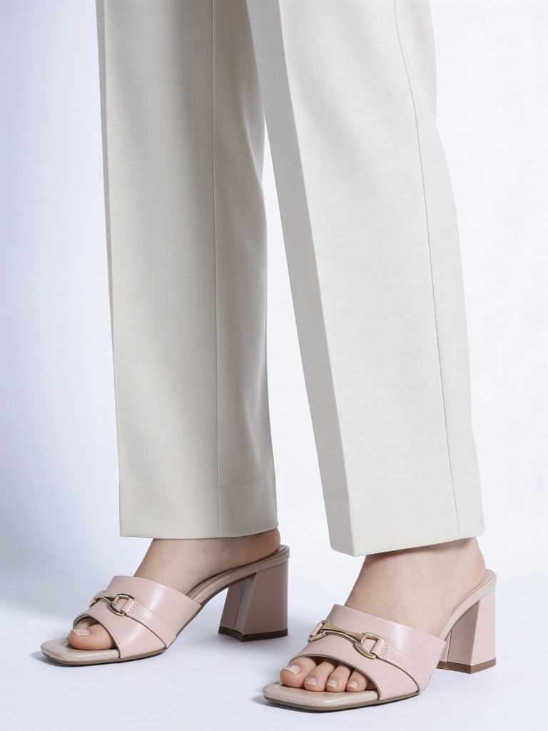 LUNA BLU Blush Block Heel Mules