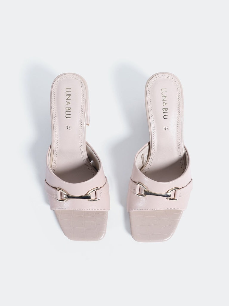 LUNA BLU Blush Block Heel Mules