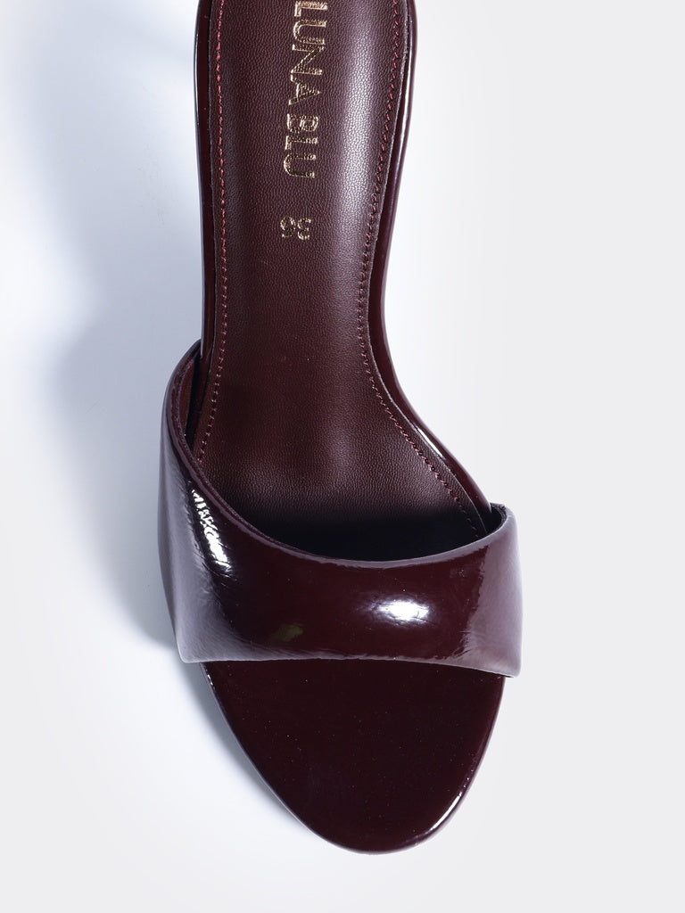 LUNA BLU Burgundy Stiletto Heel Mules
