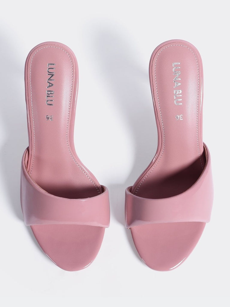 LUNA BLU Pink Slip-On Mule Sandals