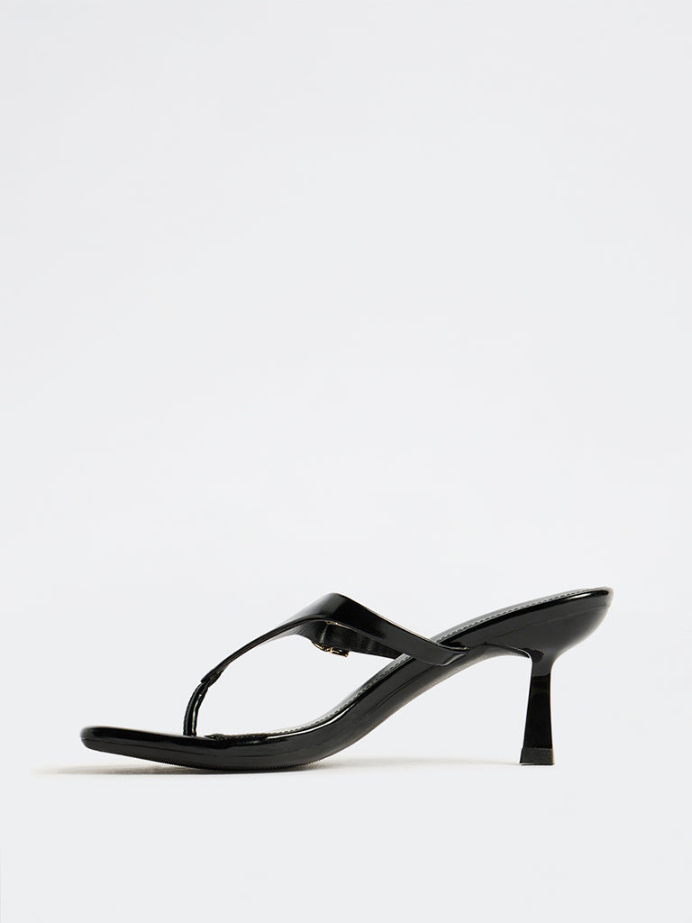 LUNA BLU Black Heel Sandals