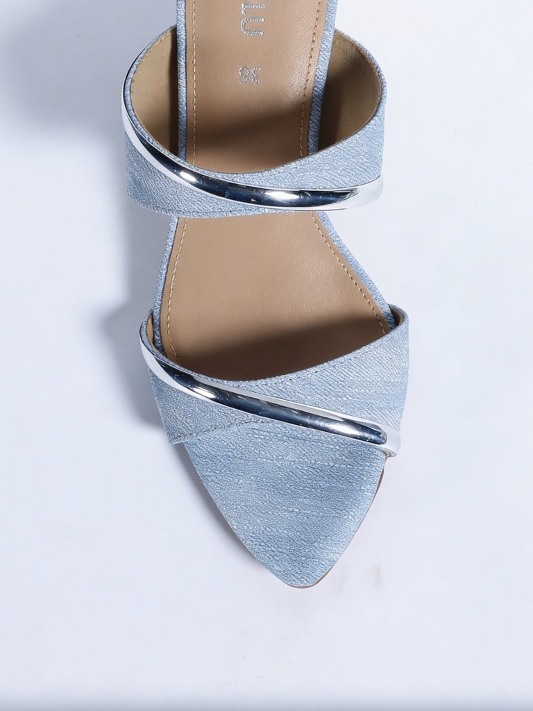 LUNA BLU Light Blue Heel Sandals