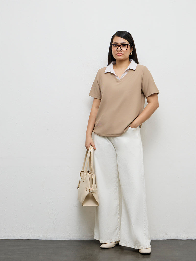 Gia Dark Beige Top