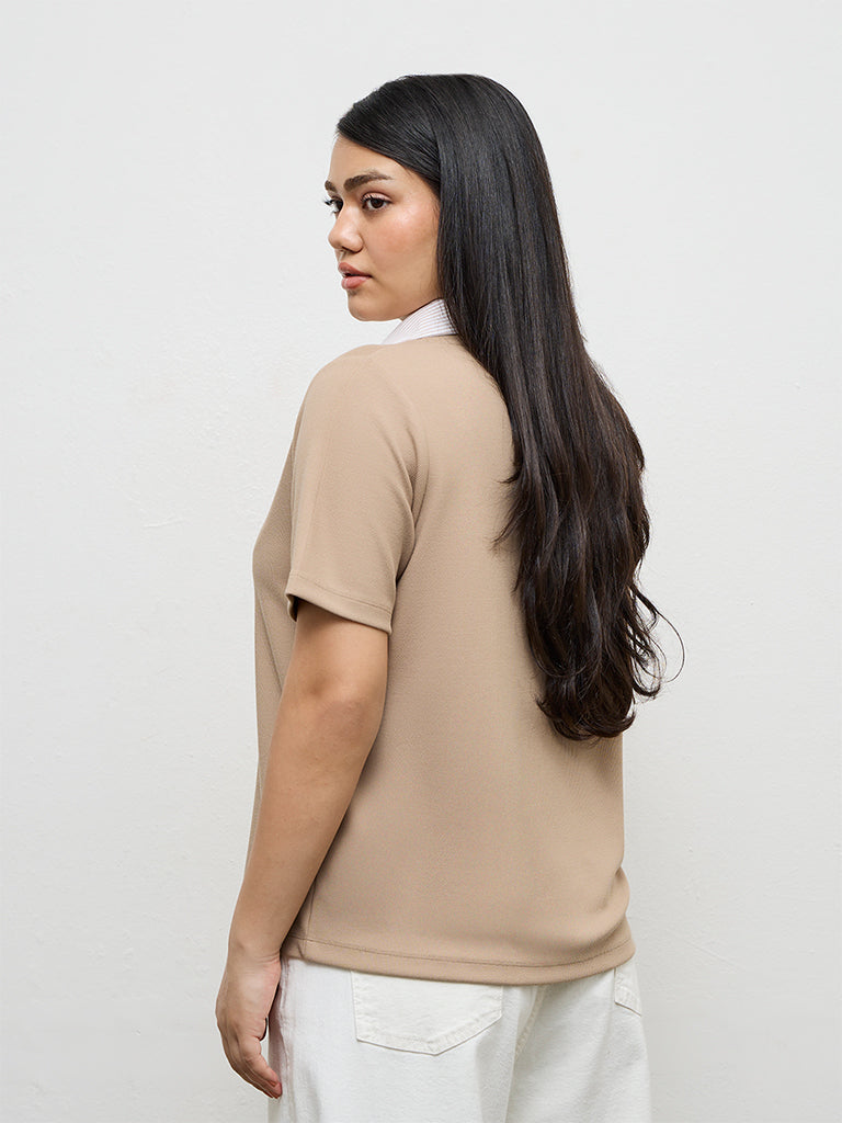 Gia Dark Beige Top