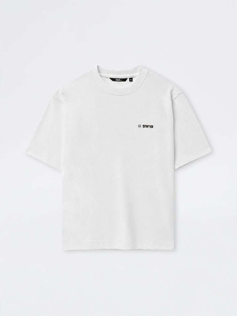 Nuoflexx White Relaxed-Fit Cotton-Blend T-Shirt