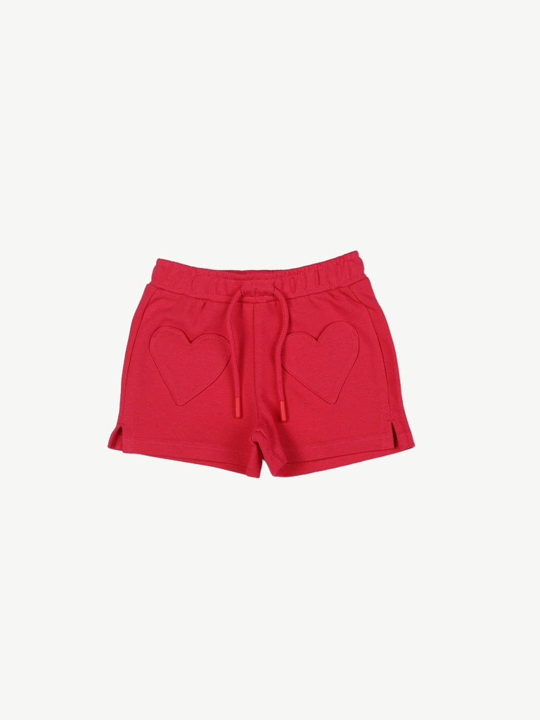 HOP Kids Girls Pink Heart Pocket Cotton Shorts