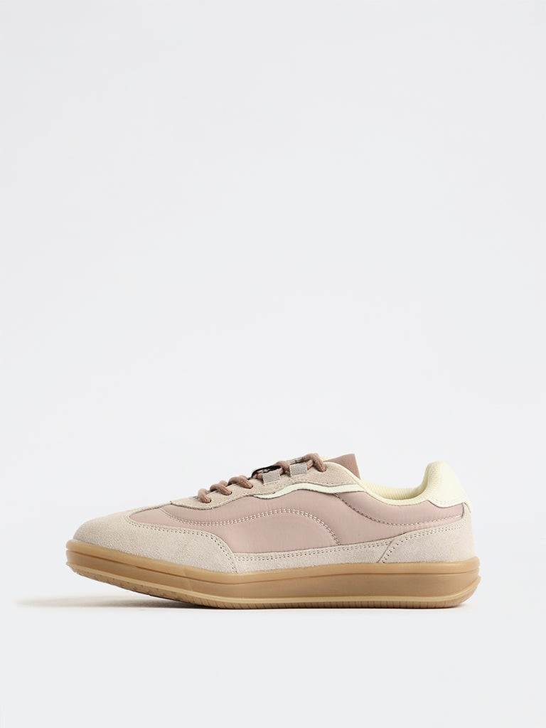 LUNA BLU Lilac Suede Lace-Up Sneakers