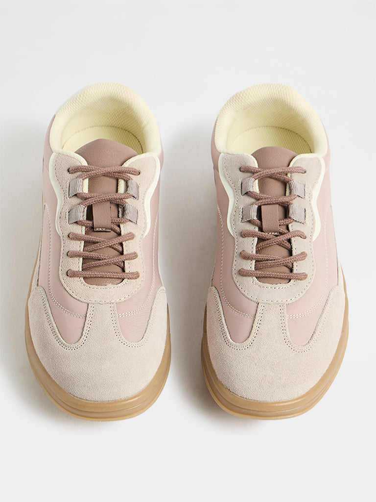 LUNA BLU Lilac Suede Lace-Up Sneakers