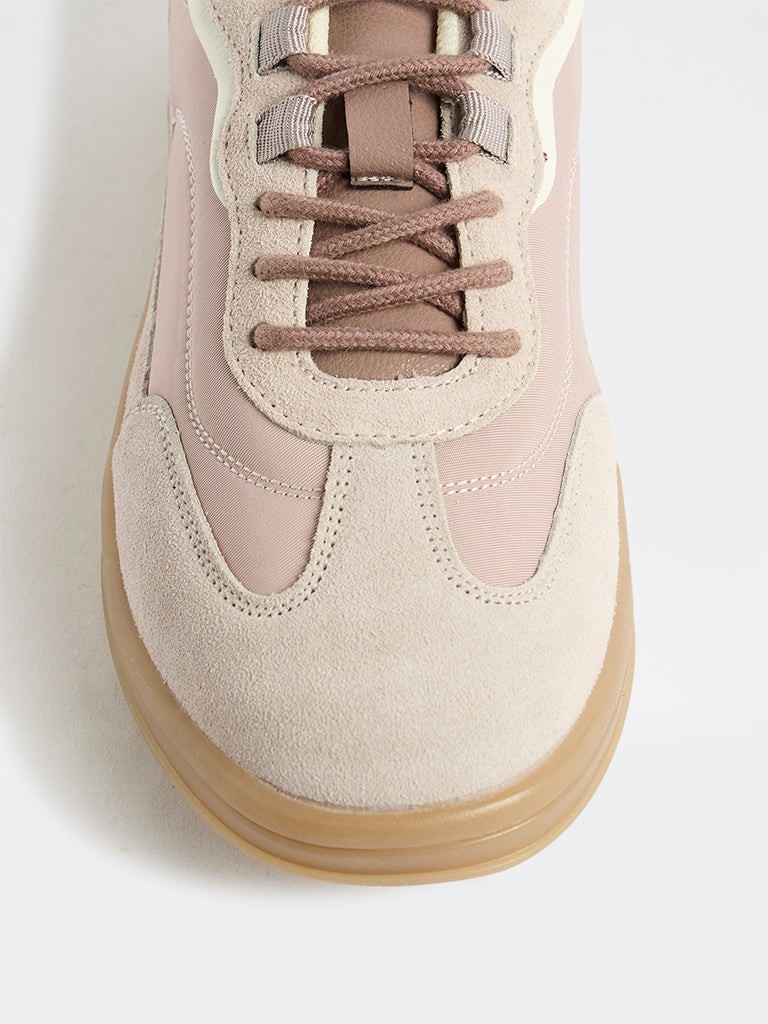 LUNA BLU Lilac Suede Lace-Up Sneakers