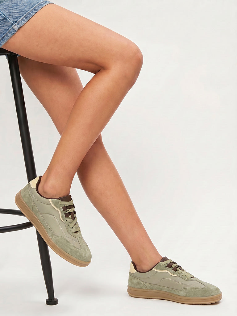 LUNA BLU Sage Lace-Up Suede Sneakers