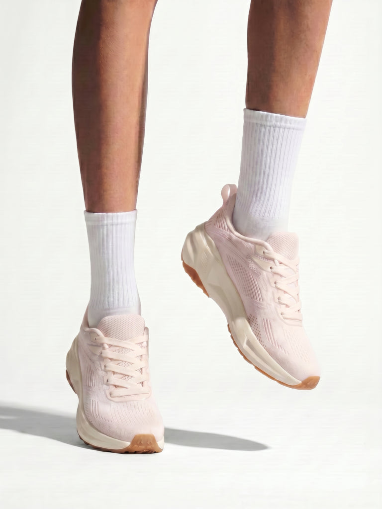 LUNA BLU Pink Lace-Up Sneakers
