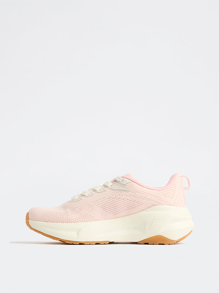 LUNA BLU Pink Lace-Up Sneakers