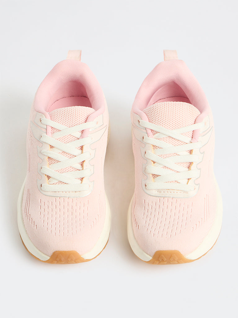 LUNA BLU Pink Lace-Up Sneakers
