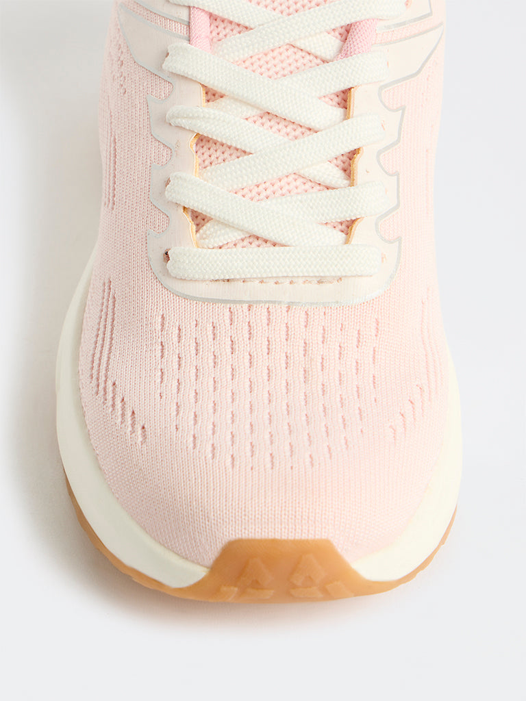 LUNA BLU Pink Lace-Up Sneakers