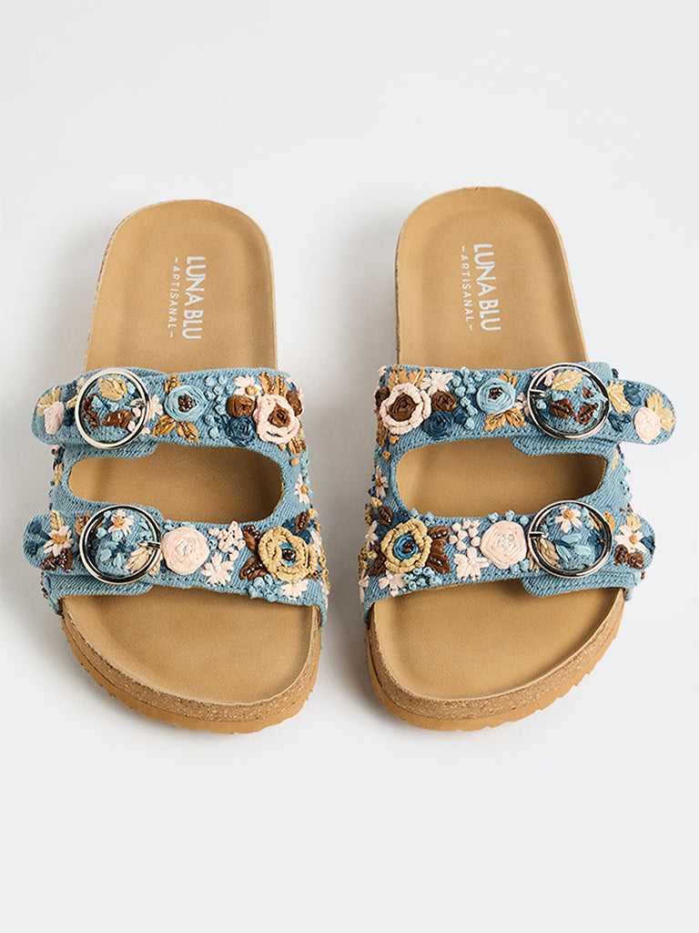 LUNA BLU Light Blue Sandals