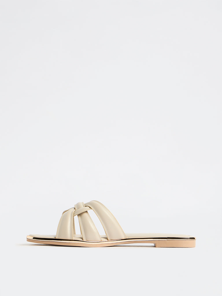 LUNA BLU Ivory Slides