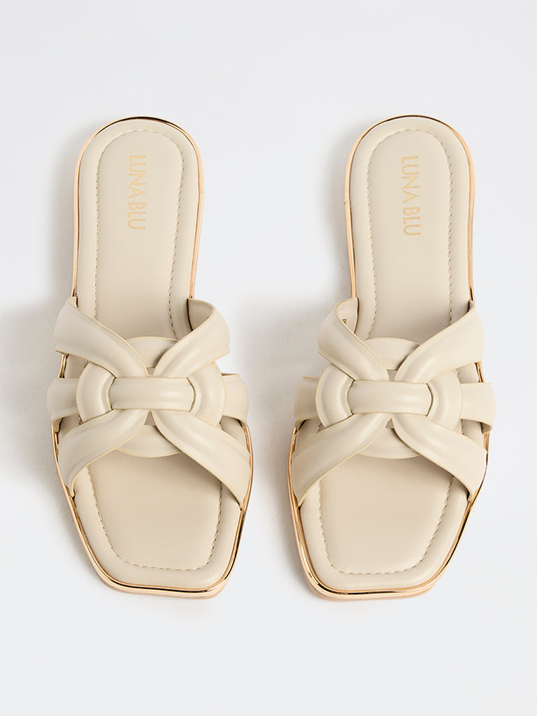 LUNA BLU Ivory Slides