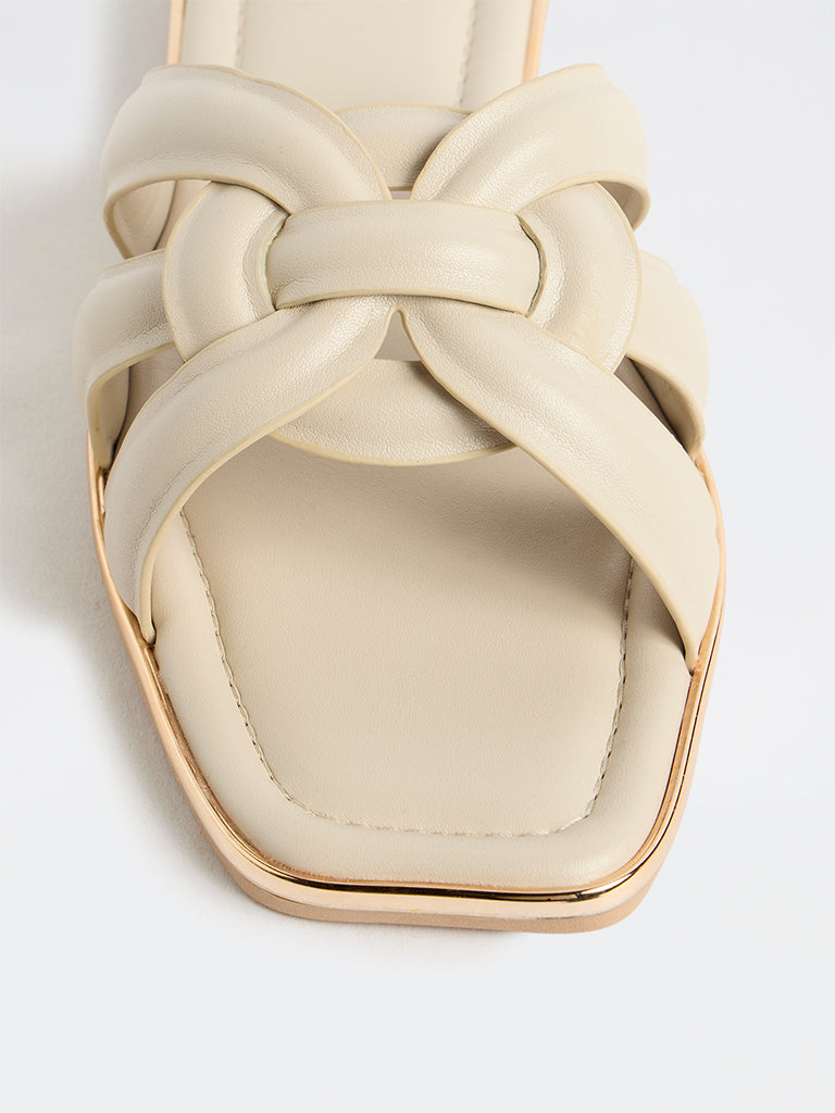 LUNA BLU Ivory Slides