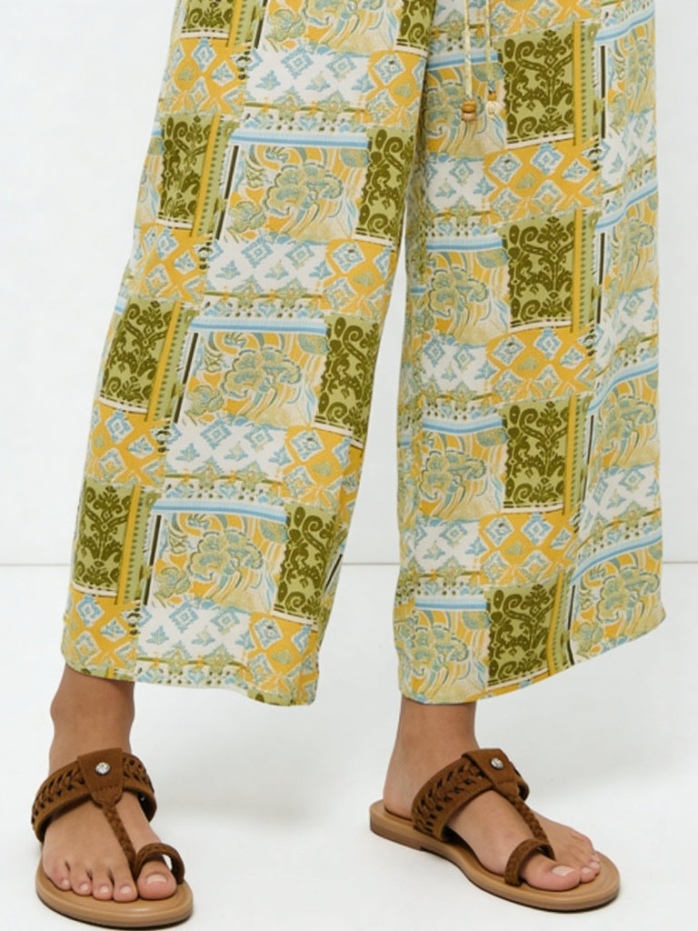 LUNA BLU Tan Braided Kolhapuri Sandals