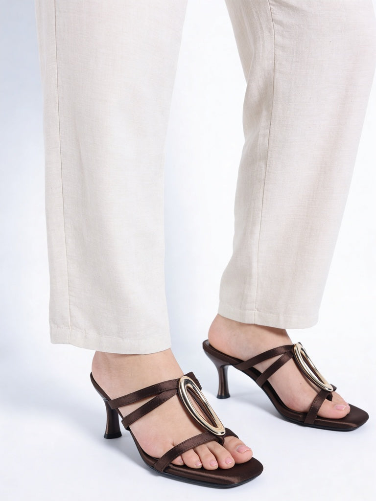 LUNA BLU Brown Heel Sandals
