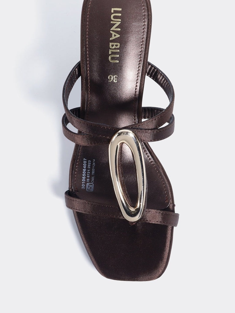 LUNA BLU Brown Heel Sandals