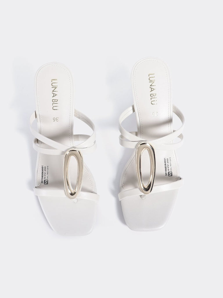 LUNA BLU Ivory Heel Sandals