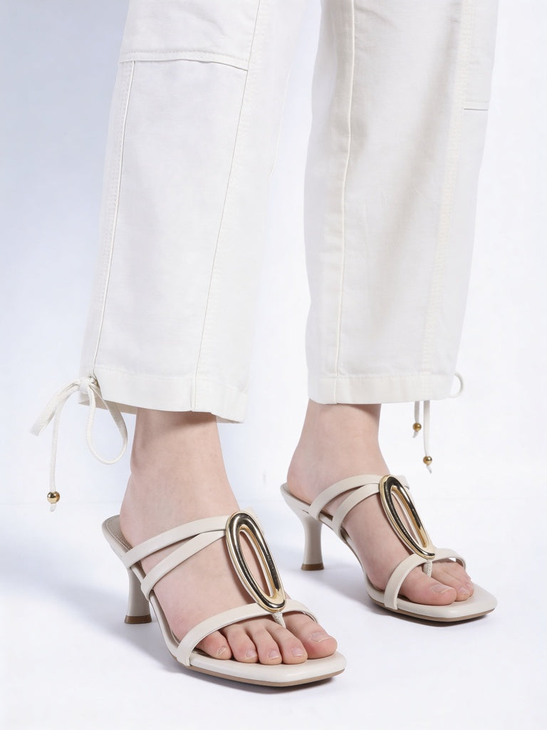LUNA BLU Ivory Heel Sandals